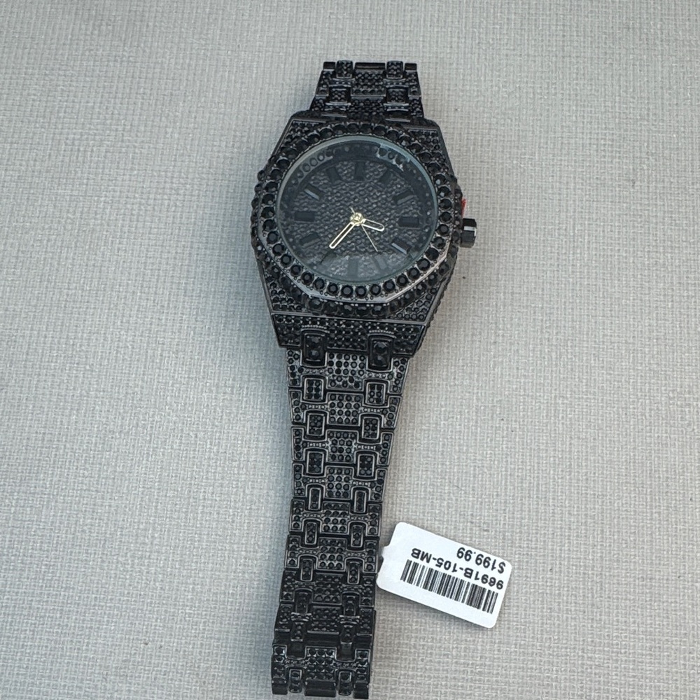 Men’s Fully Blinged Analog Watch - Picture 3 of 5